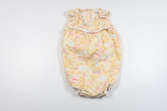 Blomsterbody fra Newbie - Størrelse 74 - Gul