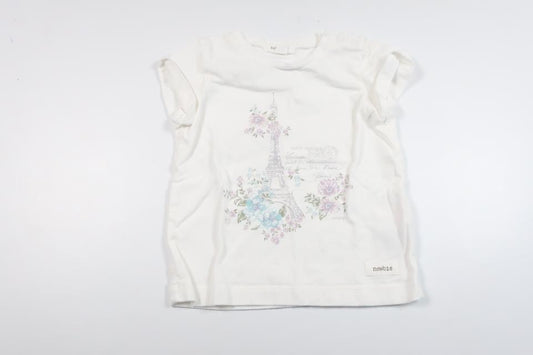 T-shirt fra Newbie - Størrelse 68 - Hvid