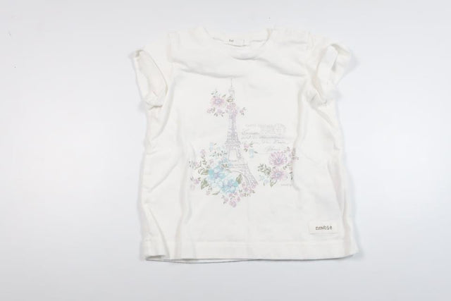 T-shirt fra Newbie - Størrelse 68 - Hvid