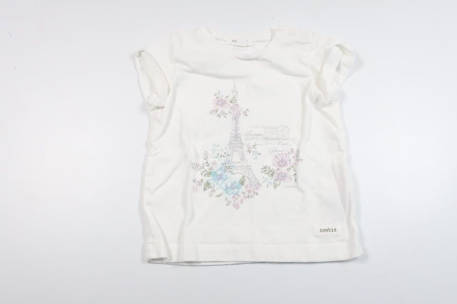 T-shirt fra Newbie - Størrelse 68 - Hvid