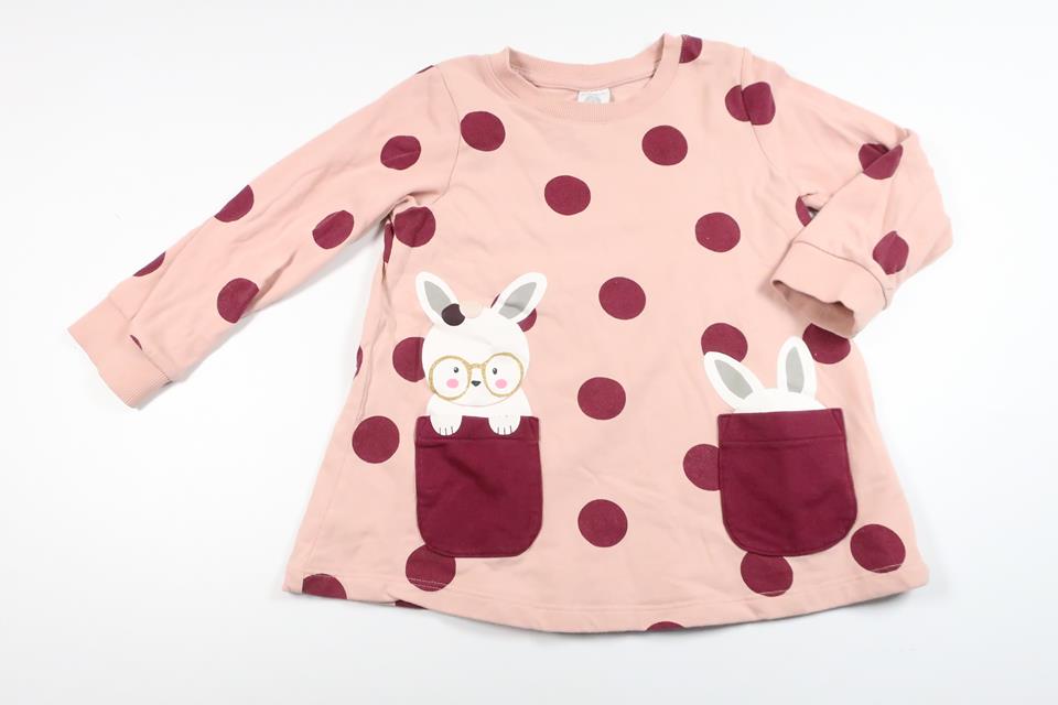 Prikket kjole fra Lindex - Størrelse 98 - Lyserød