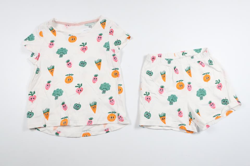 Todelt pyjamas fra H&M - Størrelse 98 - Hvid