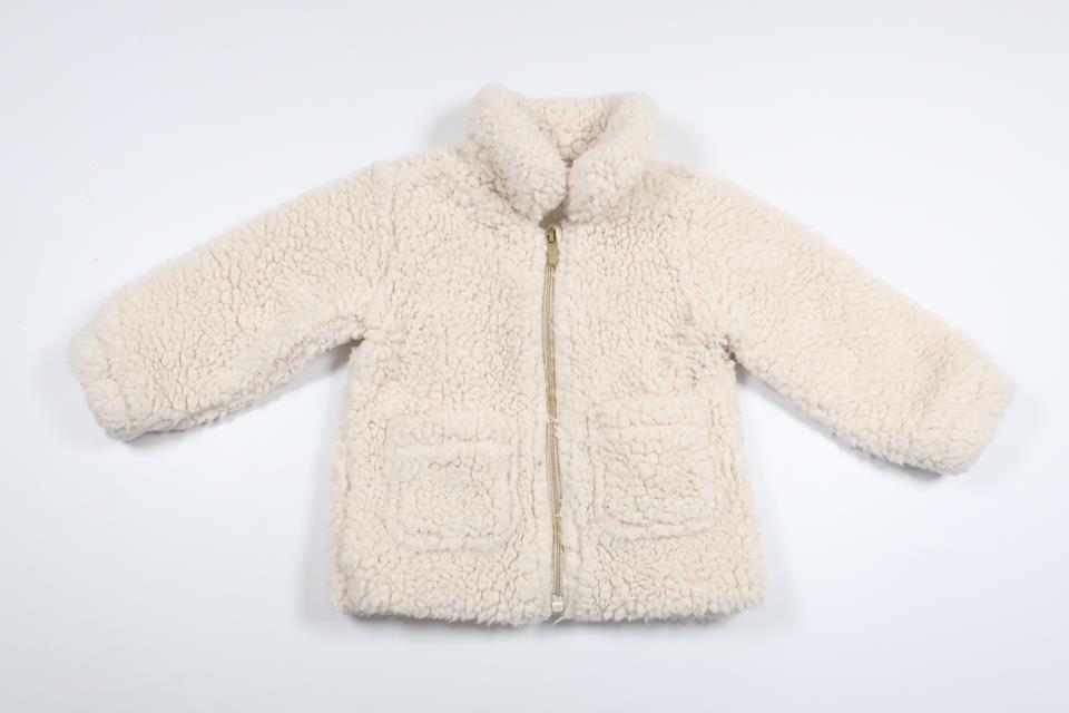 Jakke i pile fra H&M - Størrelse 80 - Off-white