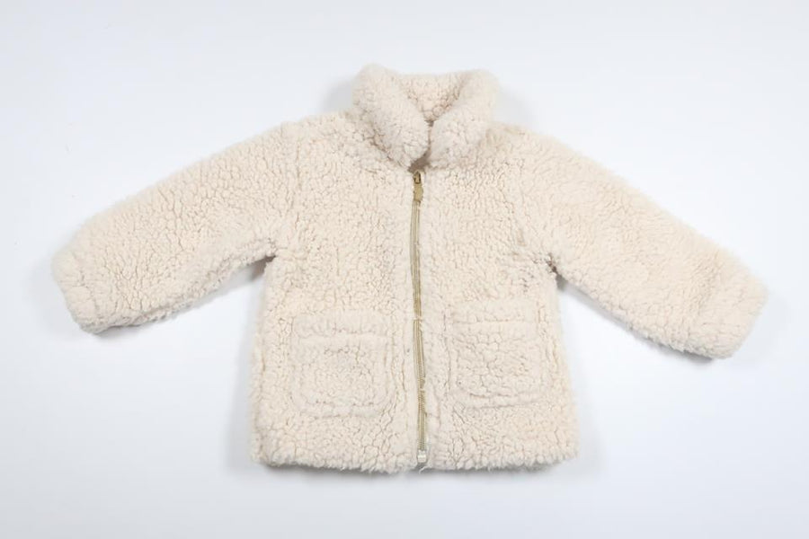 Jakke i pile fra H&M - Størrelse 80 - Off-white