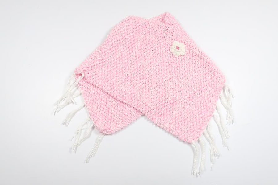 Håndstrikket poncho fra Unknown - Størrelse 74/80 - Lyserød