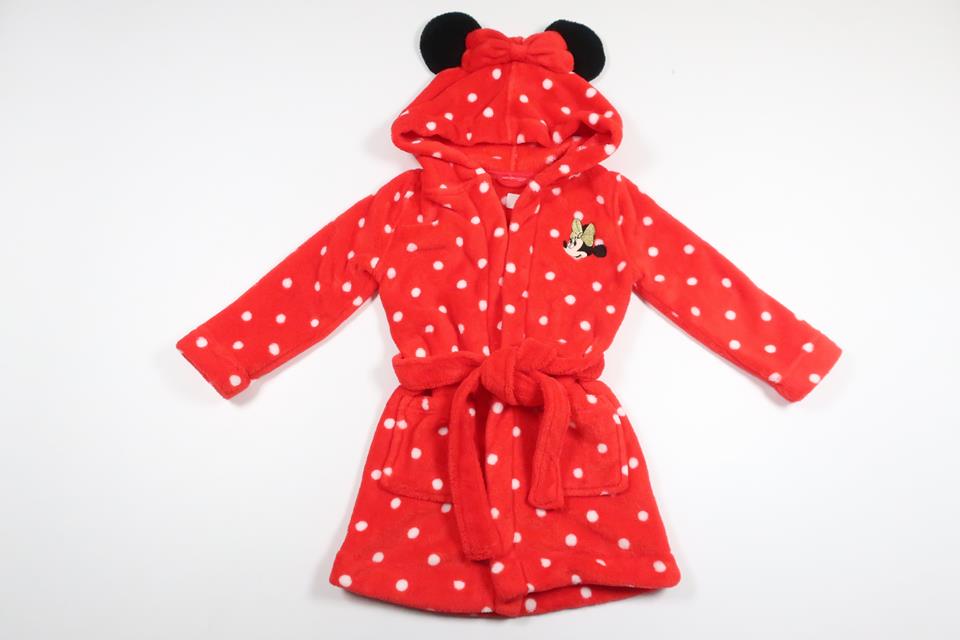 Morgenkåbe/badekåbe med Minnie fra Ukendt - Størrelse 86/92 - Rød