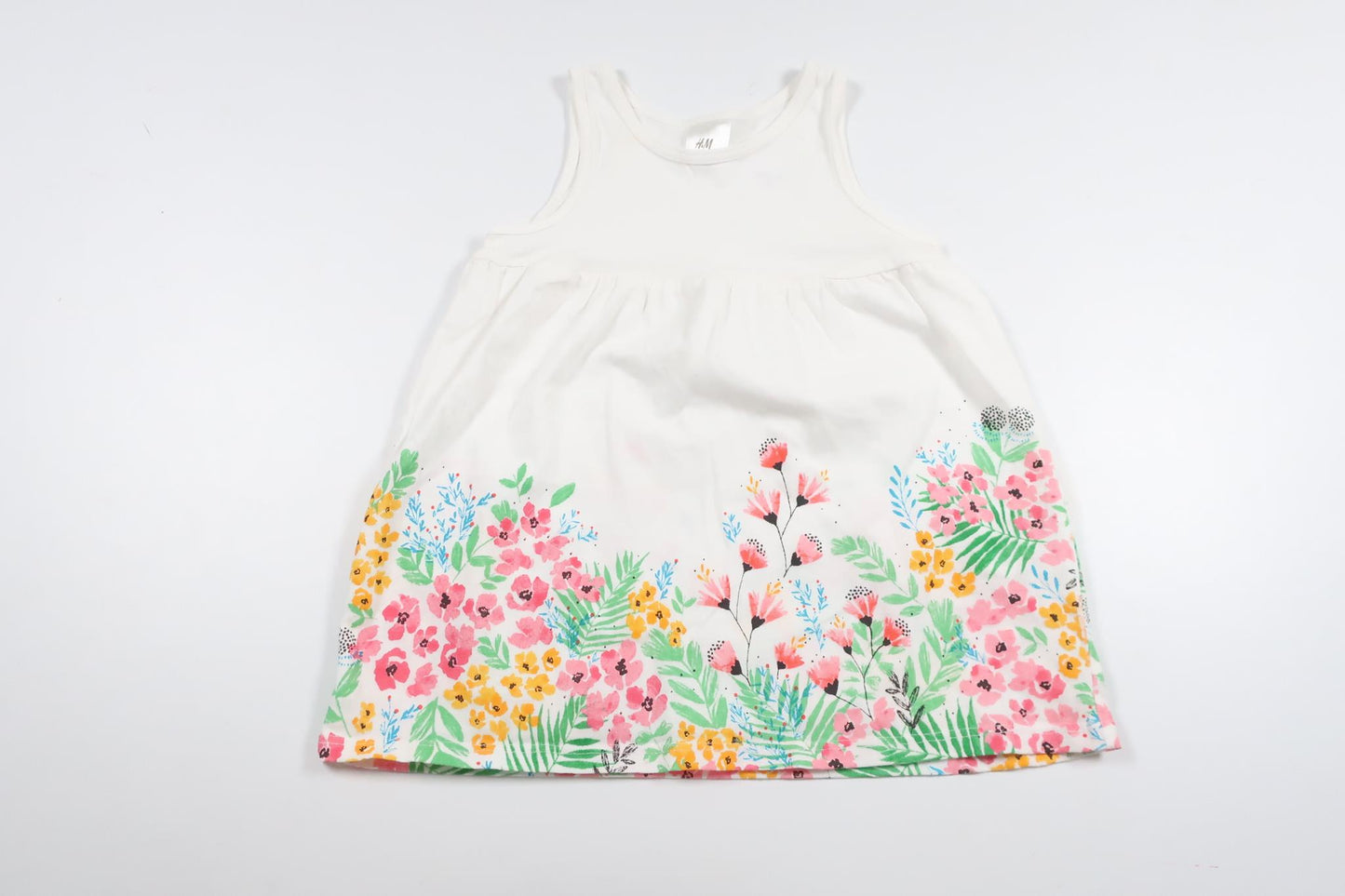 Blomsterkjole fra H&M - Størrelse 68 - Hvid