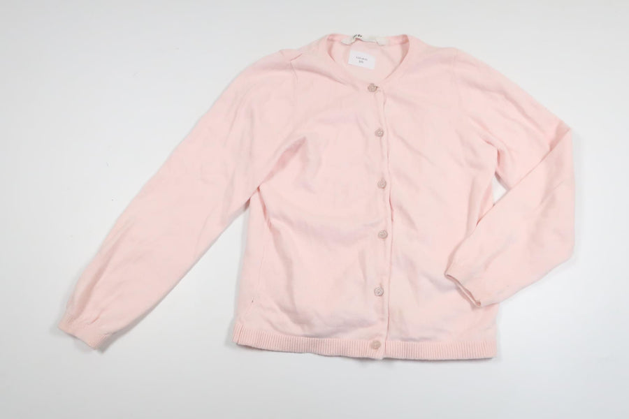 Strikket cardigan fra H&M - Størrelse 122/128 - Lyserød