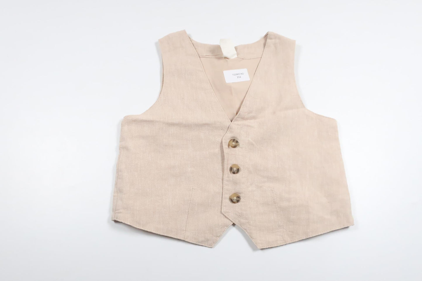 Habitvest i hørmix fra H&M - Størrelse 80 - Beige