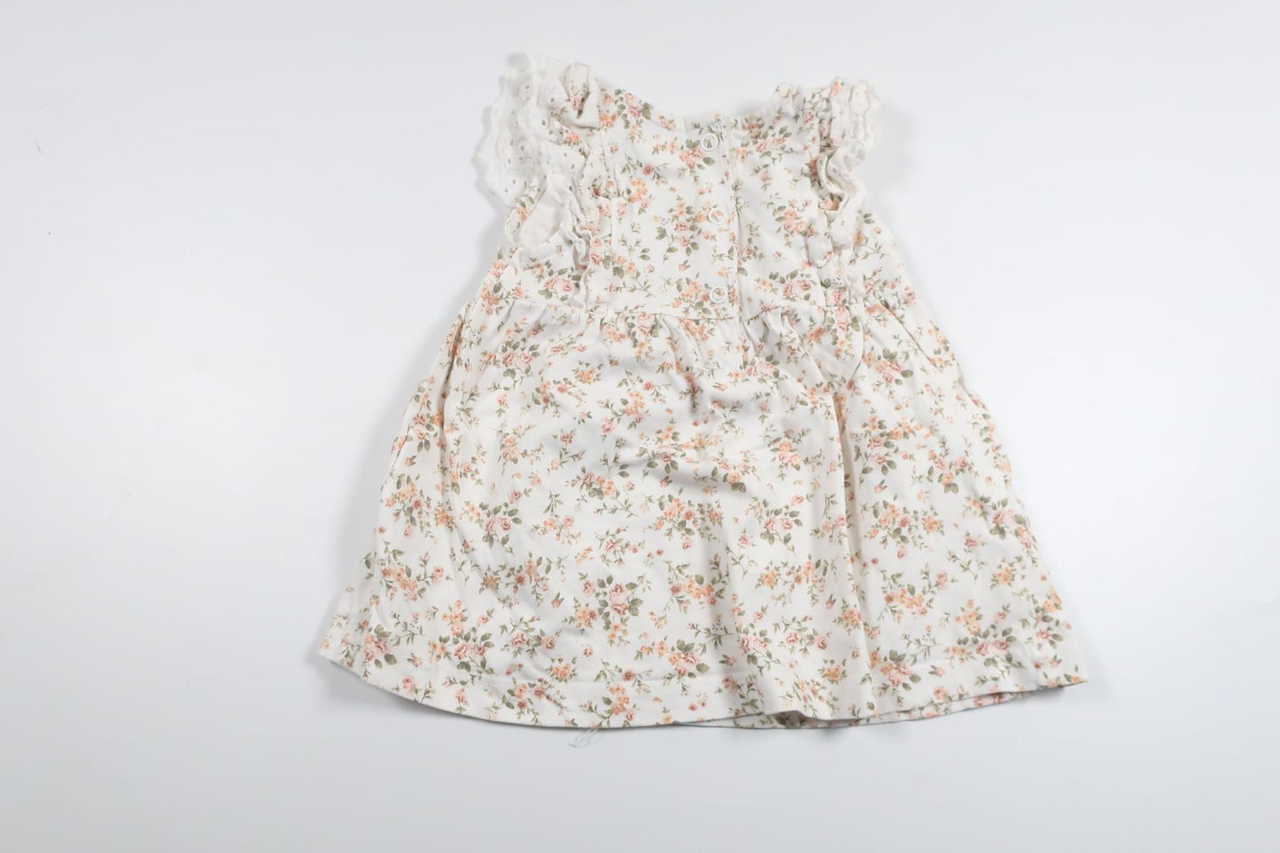 Blomsterkjole fra Newbie - Størrelse 62 - Hvid