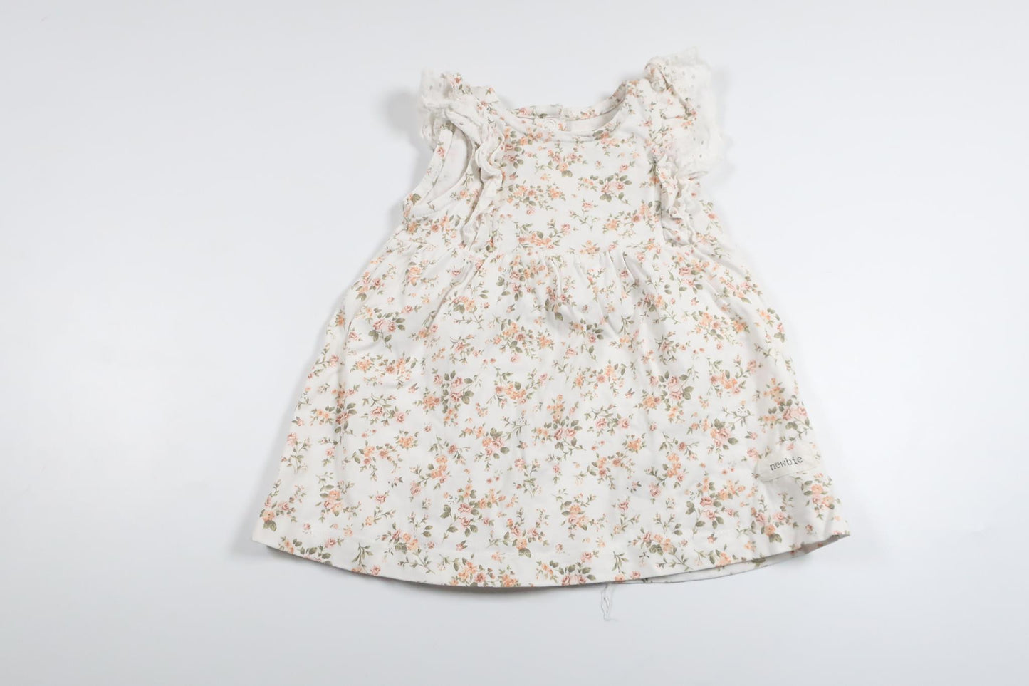 Blomsterkjole fra Newbie - Størrelse 62 - Hvid