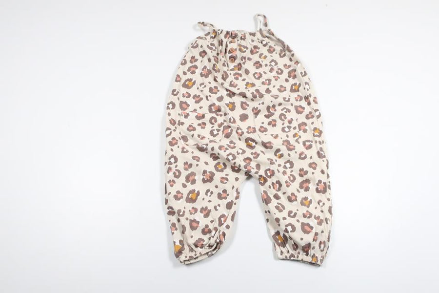 Leopardprintet jumpsuit fra Unknown - Størrelse 74/80 - Beige