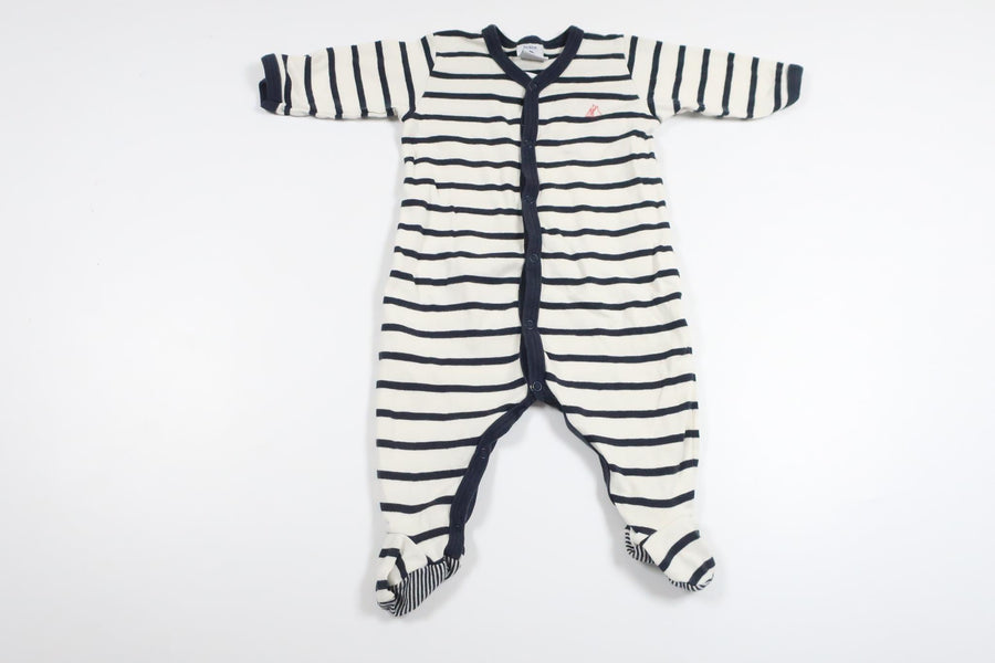 Pyjamas fra Petit Bateau - Størrelse 56/62 - Hvid