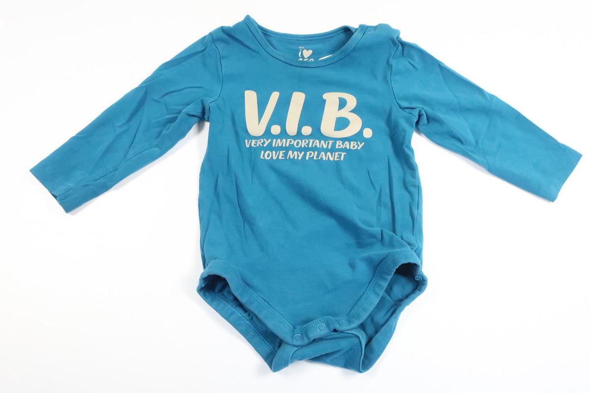Bodysuit fra ICA I Love Eco - Størrelse 80 - Blå