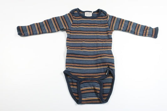 Ribbet bodysuit fra Minymo - Størrelse 62 - Marineblå