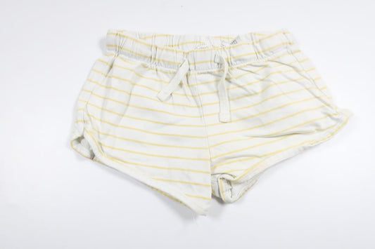 Stribede shorts fra H&M - Størrelse 80 - Hvid