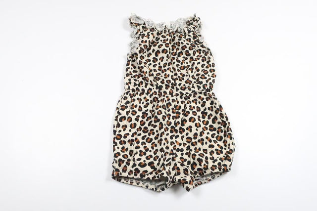 Leopardprintet jumpsuit fra H&M - Størrelse 80 - Beige