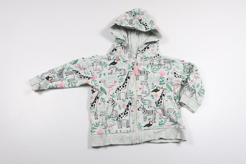 Hættejakke fra H&M - Størrelse 74 - Grå