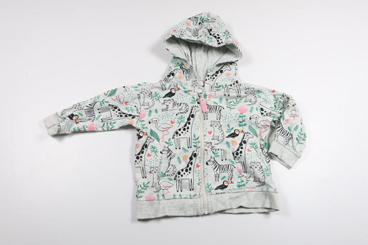 Hættejakke fra H&M - Størrelse 74 - Grå