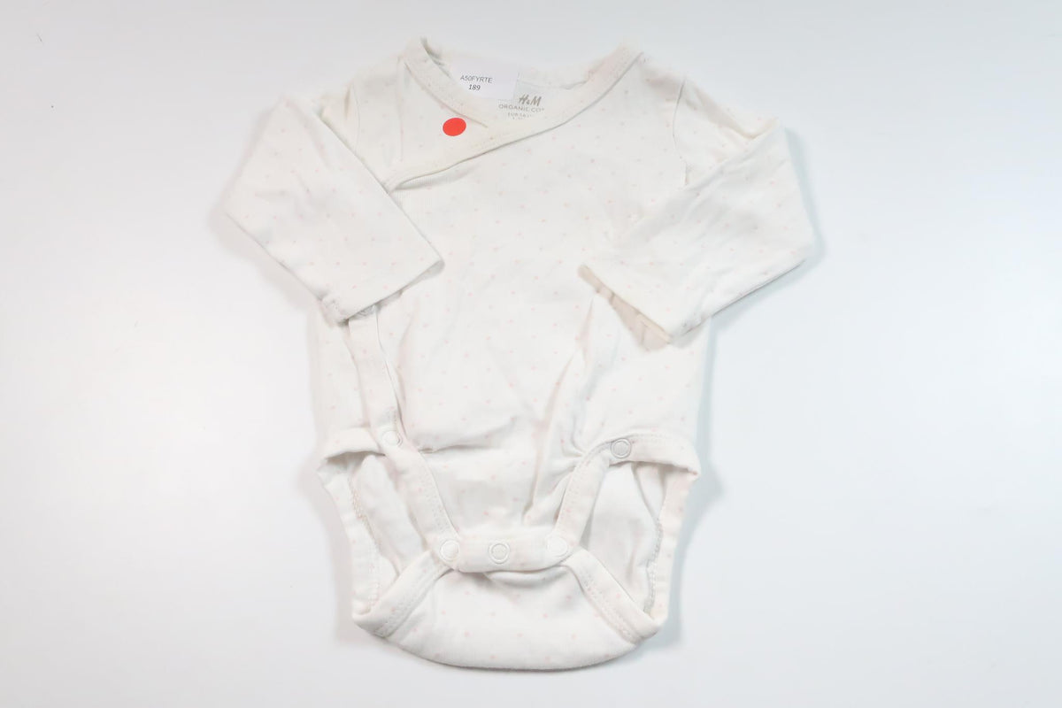 Wrap-body fra H&M - Størrelse 56 - Hvid