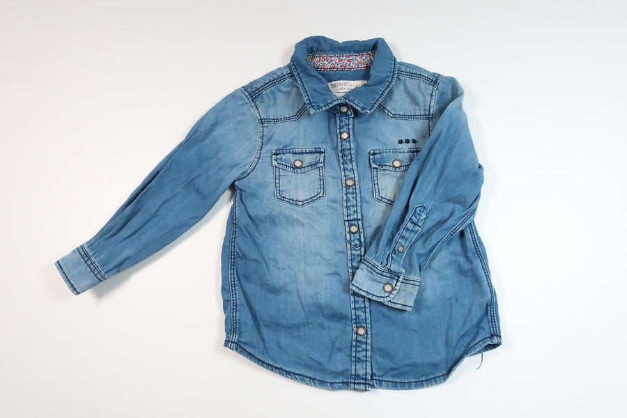 Denimskjorte fra Lindex - Størrelse 98 - Denim
