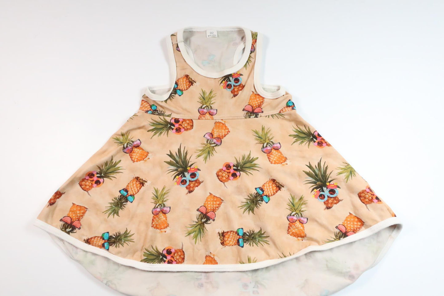 Kjole med ananas fra Unknown - Størrelse 92 - Beige