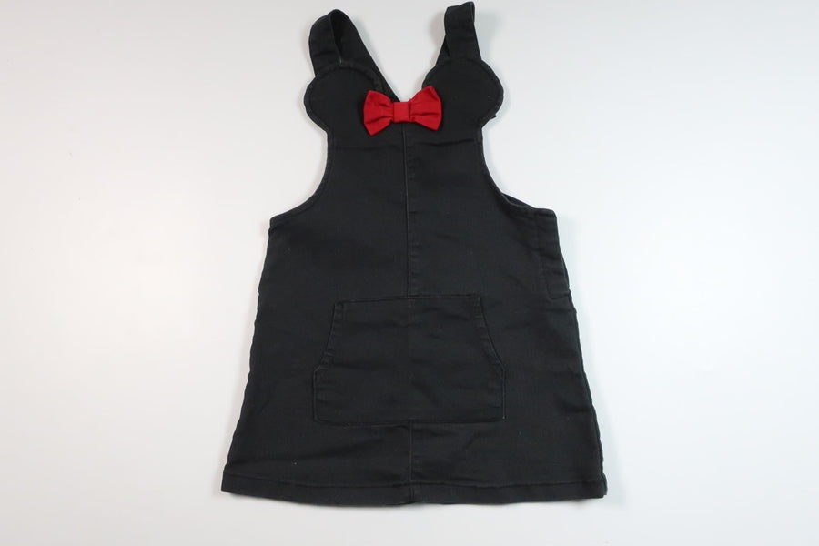 Kjole med hofteholder og Minnie-ærmer fra H&M - Størrelse 92 - Sort