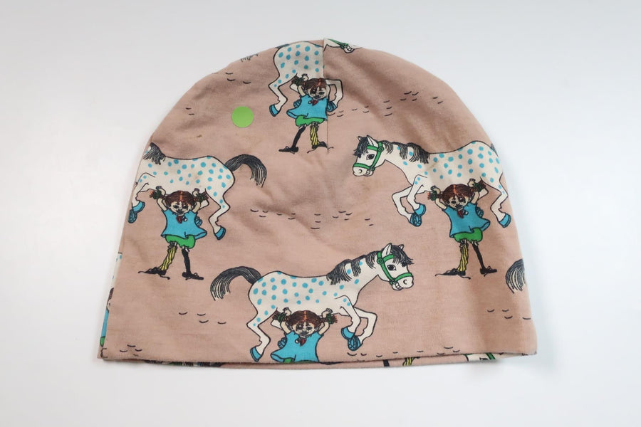 Pippi Langstrømpe-hue fra Just 4 You - Størrelse 98/104 - Lyserød