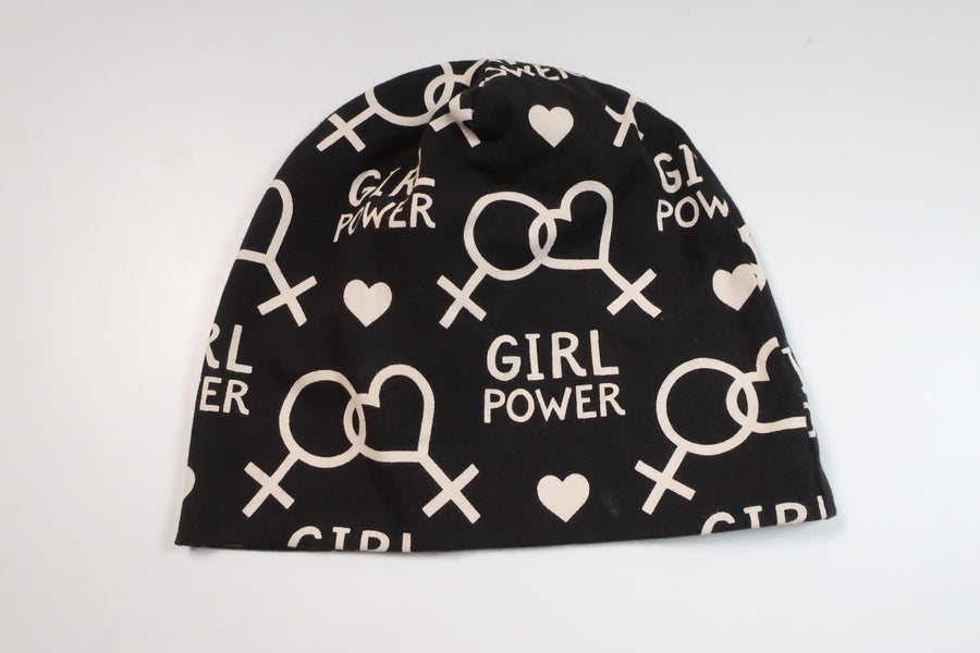 Hat Girl Power fra Just 4 You - Størrelse 98/104 - Sort