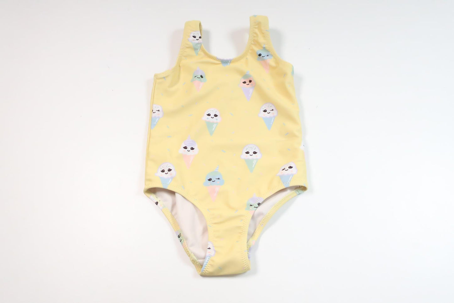 Badedragt med is fra Unknown - Størrelse 98/104 - Gul