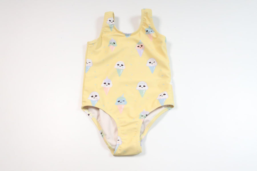 Badedragt med is fra Unknown - Størrelse 98/104 - Gul