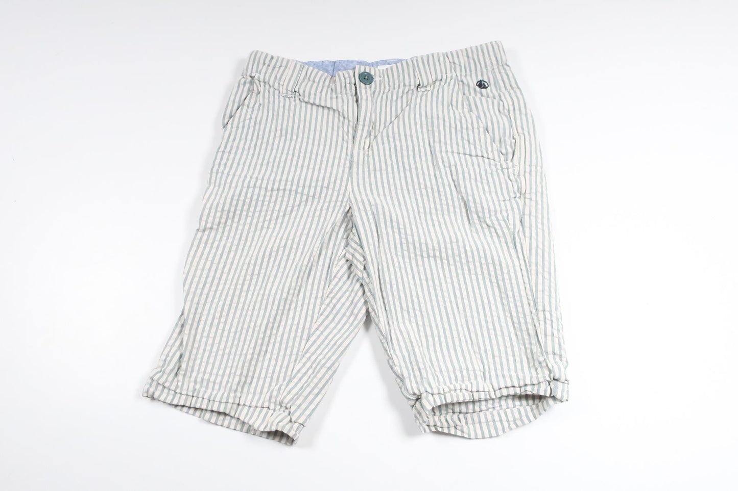 Stribede shorts fra Petit Bateau - Størrelse 128 - Blå