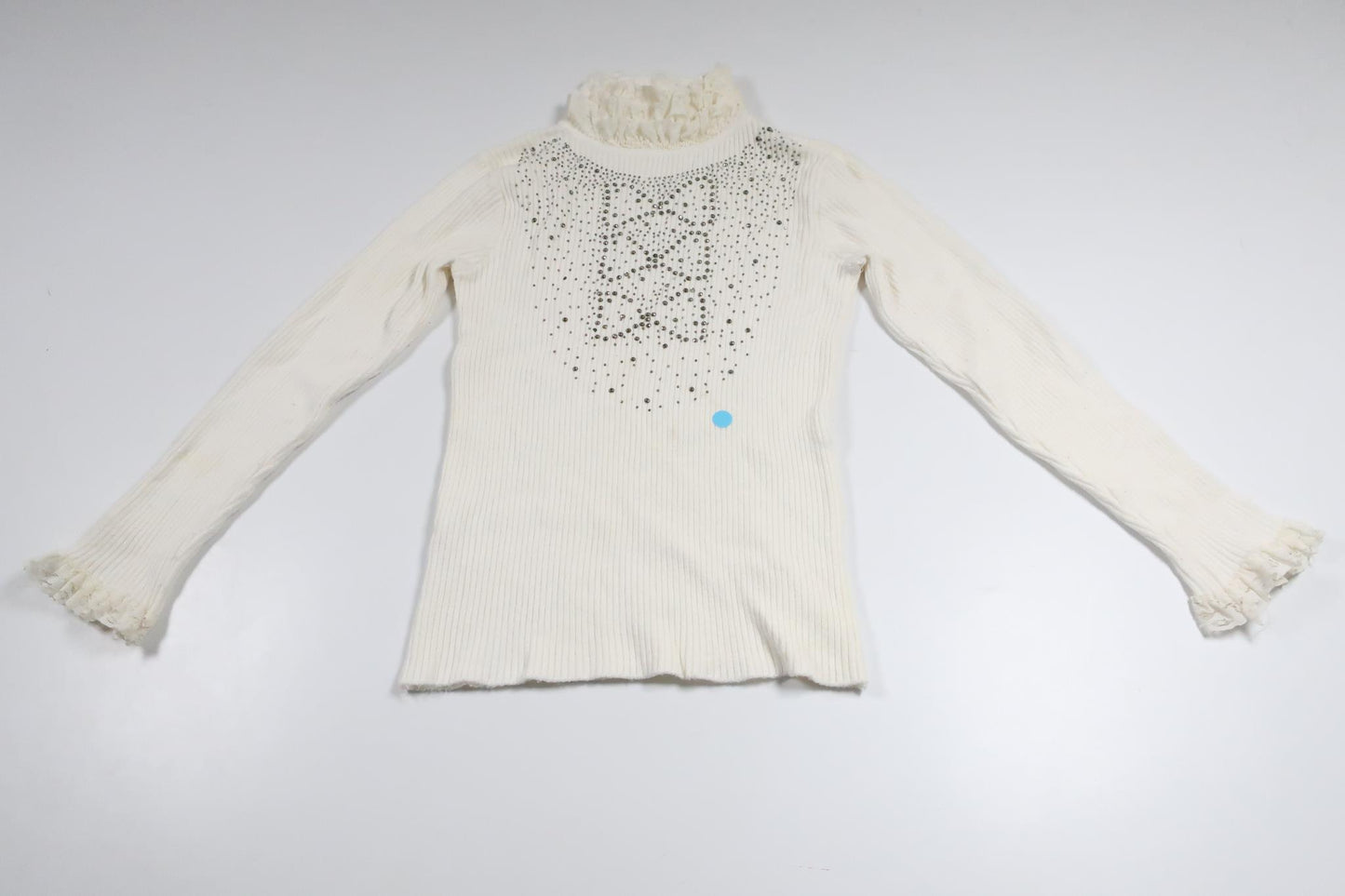 Ribstrikk sweater fra Unknown - Størrelse 122/128 - Off-white