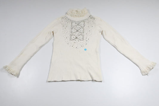 Ribstrikk sweater fra Unknown - Størrelse 122/128 - Off-white