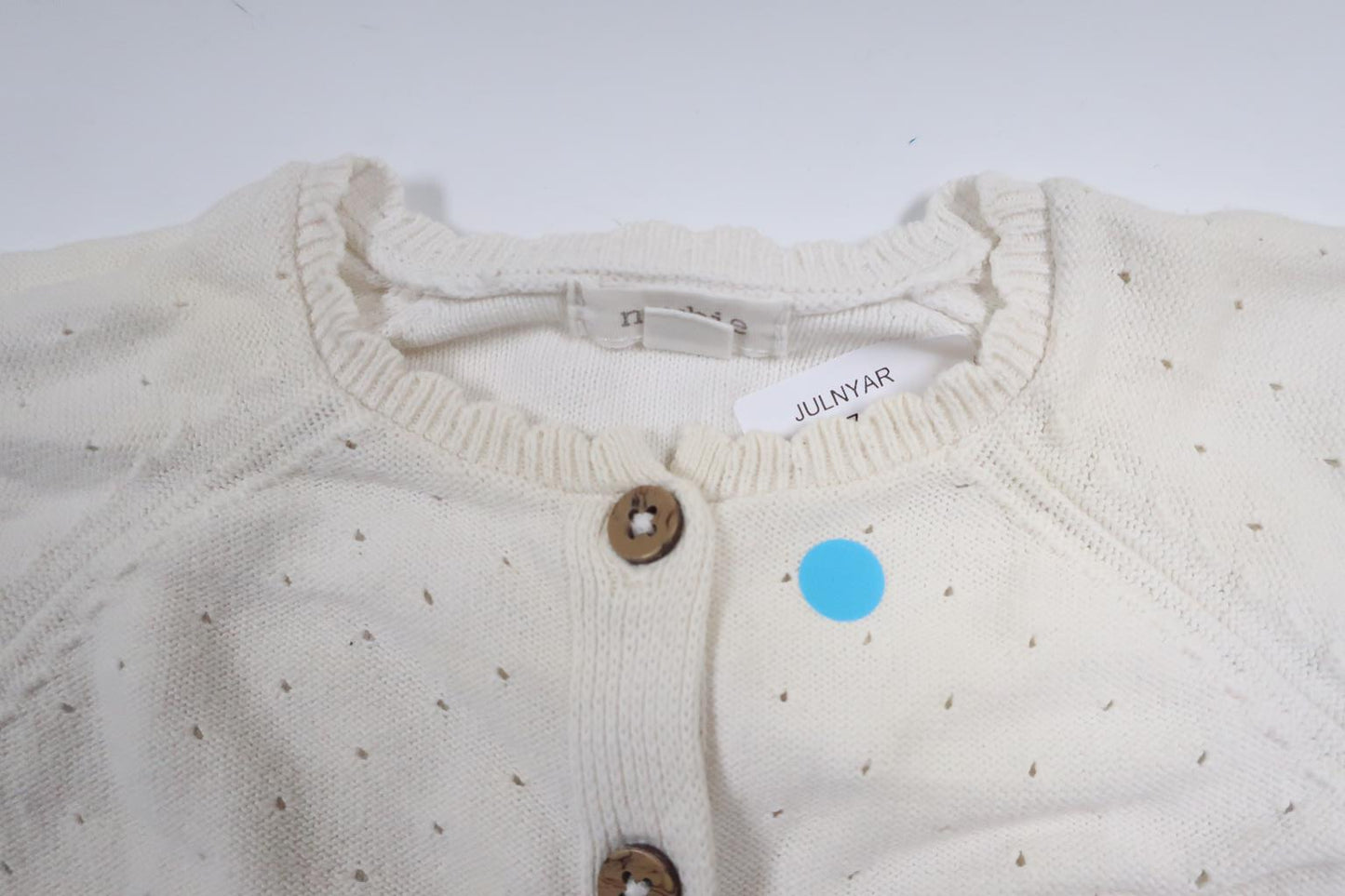 Strikket cardigan fra Newbie - Størrelse 62 - Hvid