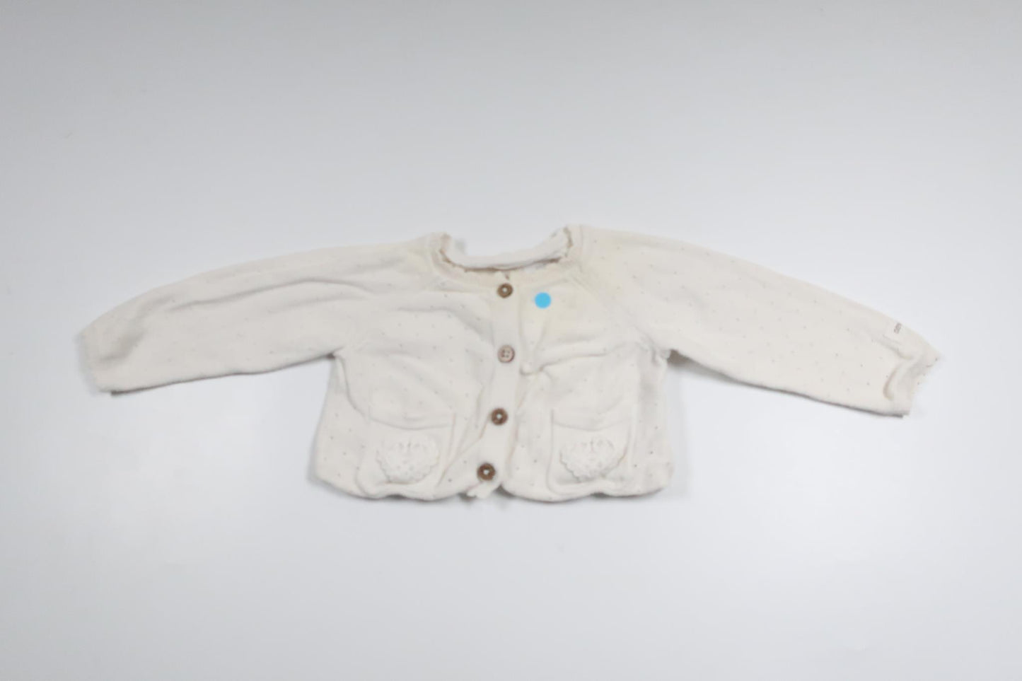 Strikket cardigan fra Newbie - Størrelse 62 - Hvid