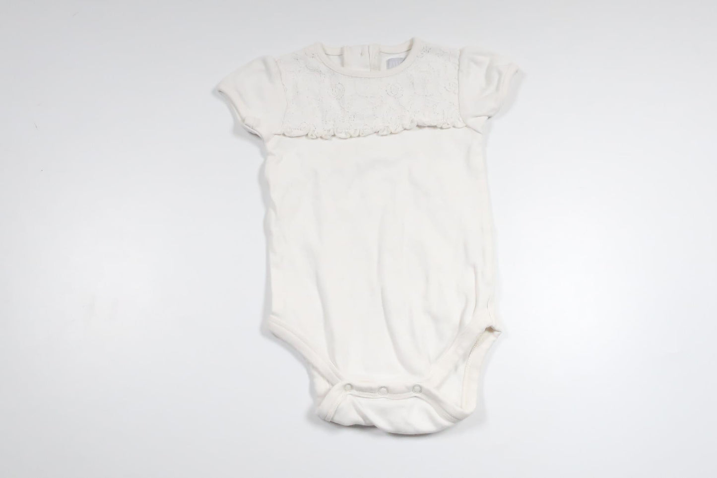 Bodysuit fra Pytteliten - Størrelse 74 - Hvid