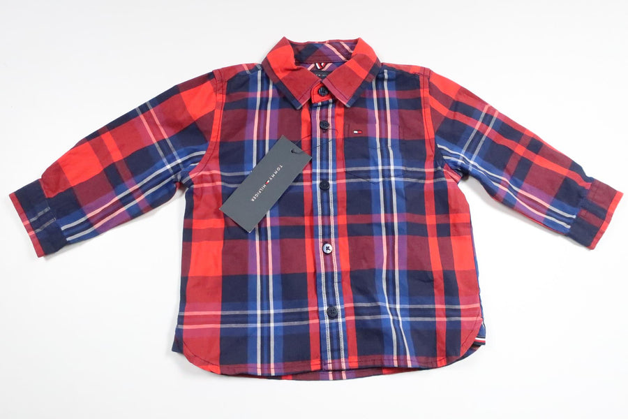 Ternet skjorte fra Tommy Hilfiger - Størrelse 74/80 - Multifarvet