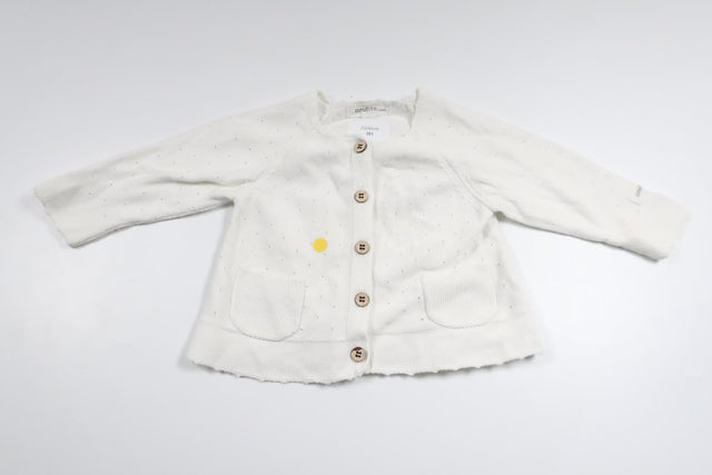 Strikket cardigan fra Newbie - Størrelse 62 - Hvid