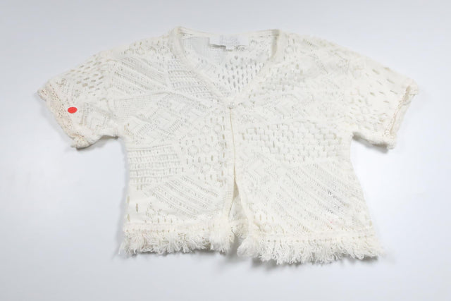 Blondecardigan fra Vintage Stories - Størrelse 86/92 - Hvid