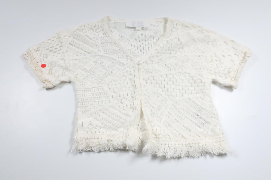 Blondecardigan fra Vintage Stories - Størrelse 86/92 - Hvid