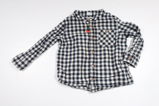 Ternet skjorte fra Lindex - Størrelse 92 - Marineblå