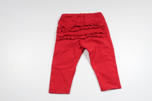 Bukser med flæser fra Polarn o. Pyret - Størrelse 62 - Rød