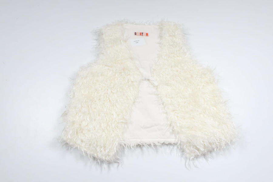 Vest i imiteret pels fra Name It - Størrelse 86 - Hvid