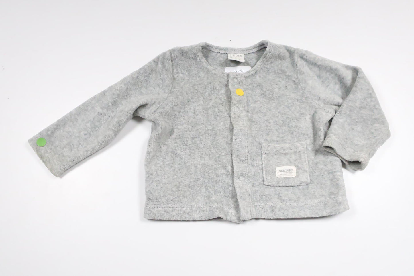 Fleececardigan fra Lindex - Størrelse 68 - Grå