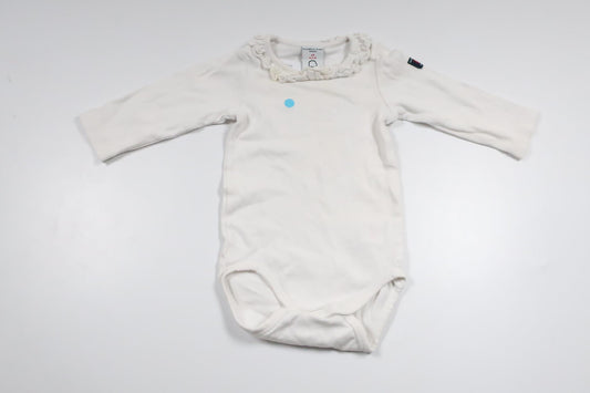 Body med krave fra Polarn o. Pyret - Størrelse 68 - Hvid