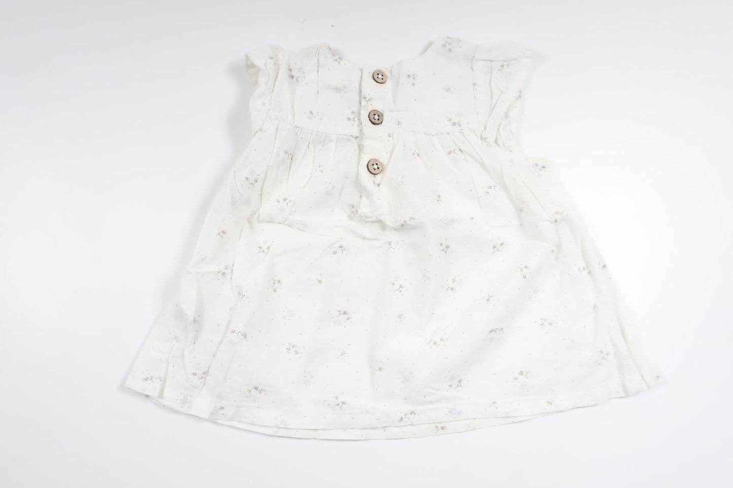 Blomstertunika fra Newbie - Størrelse 62 - Hvid