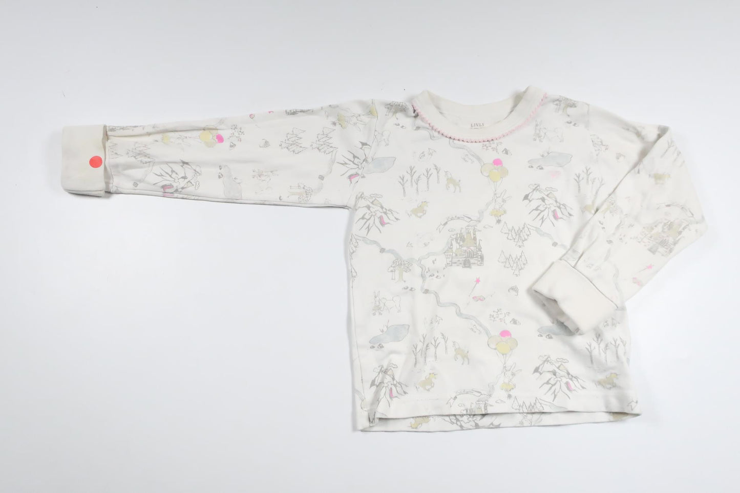 Pyjamastrøje fra Livly - Størrelse 86 - Hvid
