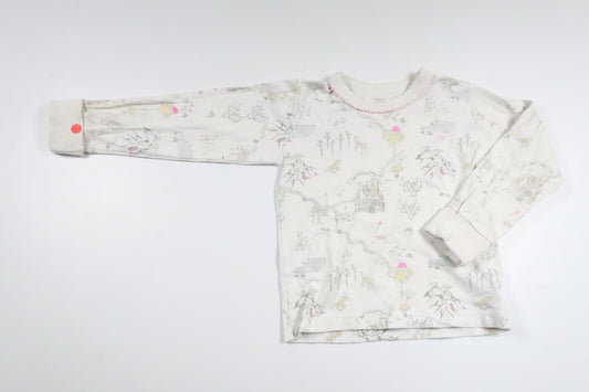 Pyjamastrøje fra Livly - Størrelse 86 - Hvid