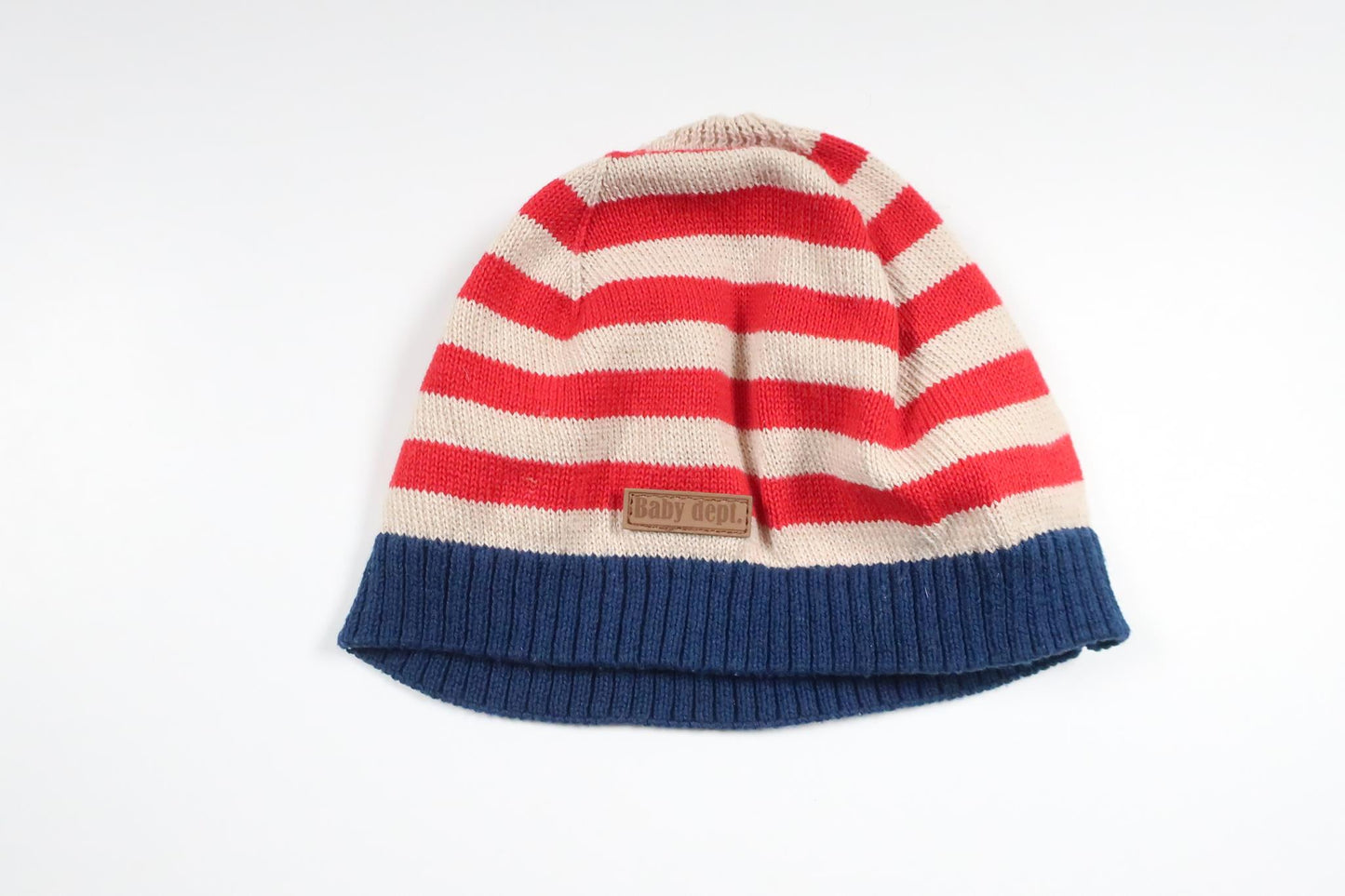 Strikket hue fra H&M - Størrelse 74/80 - Rød